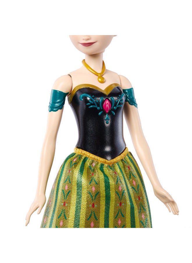 Disney Frozen Toys, Singing Anna Fashion Doll in Signature Outfit, Sings “For the First Time in Forever” in 4 Languages from Disney Frozen - Image 5